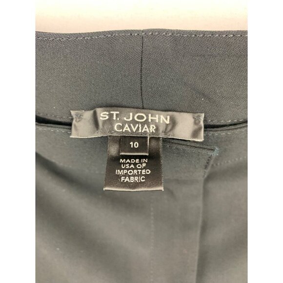 St. John Caviar Womens Black Pants Size 10 - Picture 3 of 3